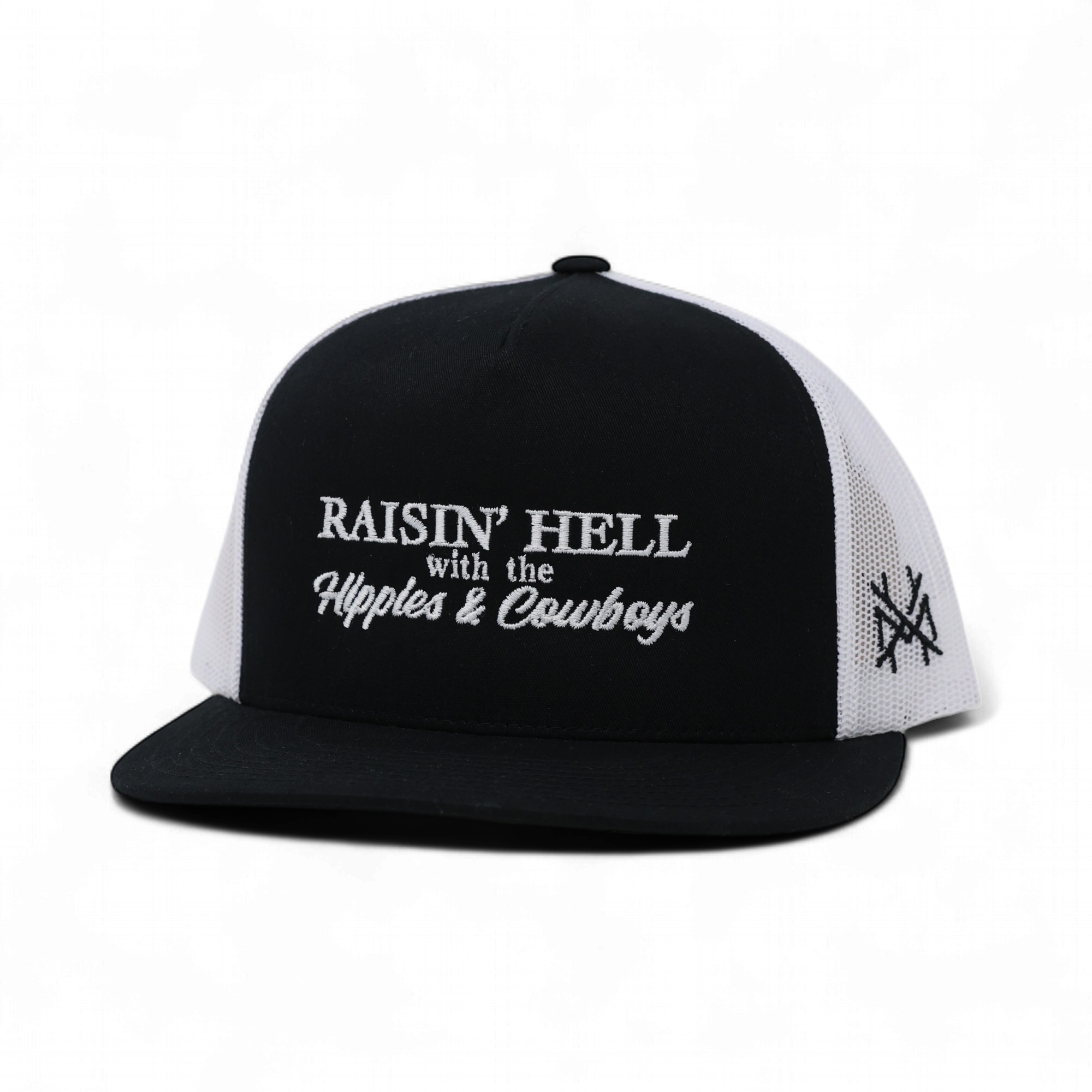 Raising Hell with the Hippies and Cowboys Trucker Hat