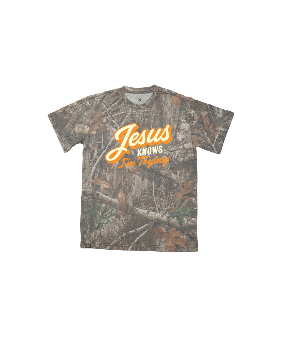 Jesus Knows I'm Trying T-Shirt - The Mad Hatter Company