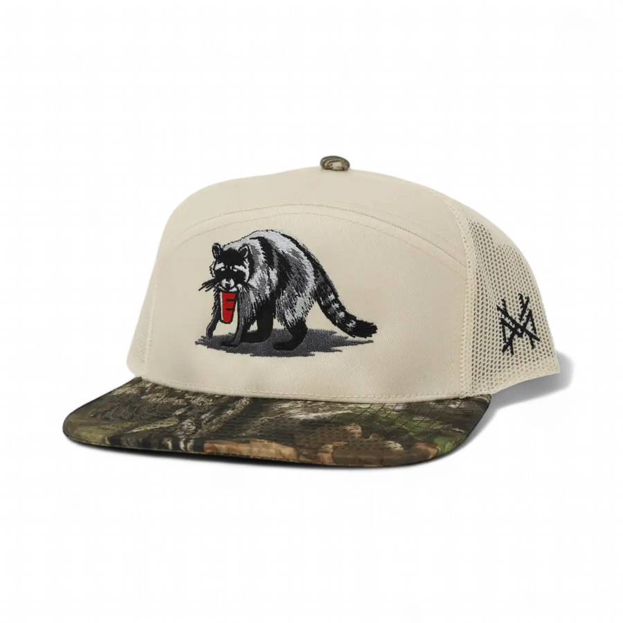 Trash Panda Trucker Hat - Raccoon Rope Snapback Cap - madhatter